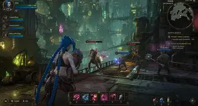 有生之年要能玩到这样的LOL MMORPG游戏就好了。附生成提示词。