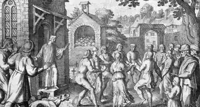 1518年，斯特拉堡舞蹈瘟疫爆发，人们无法停止跳舞