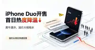 iPhone Duo开售首日热度降温，黄牛遇冷溢价大幅缩水
